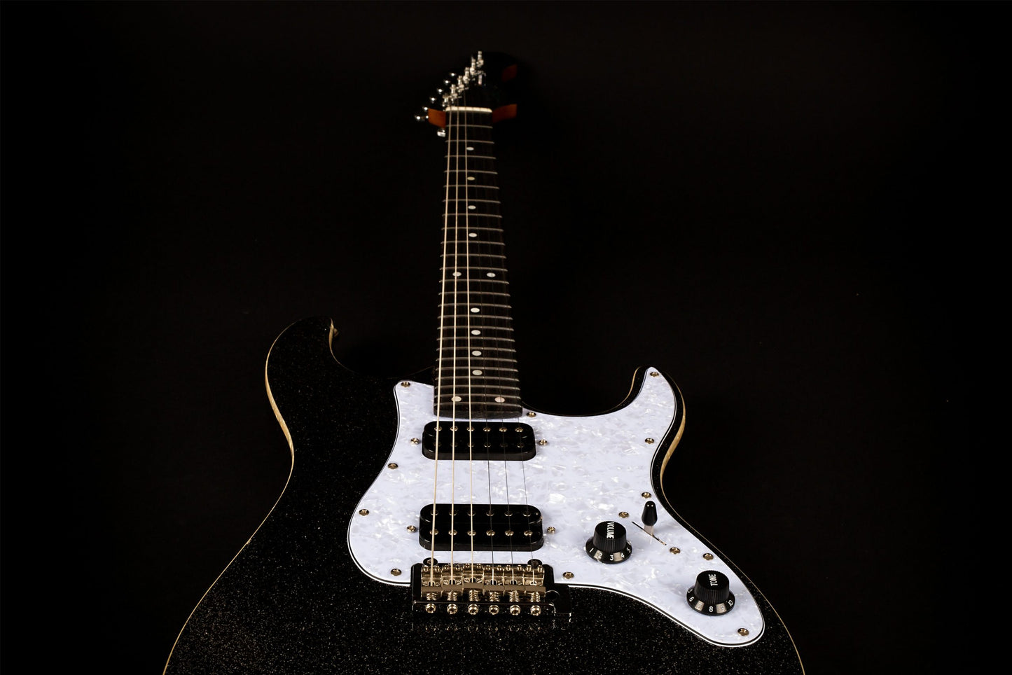 Electric Guitar Jet Guitars JS500 BLS Black Sparkle Free Setup