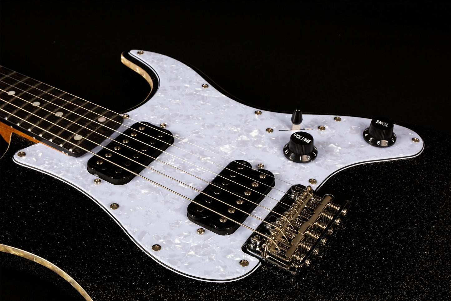 Electric Guitar Jet Guitars JS500 BLS Black Sparkle Free Setup