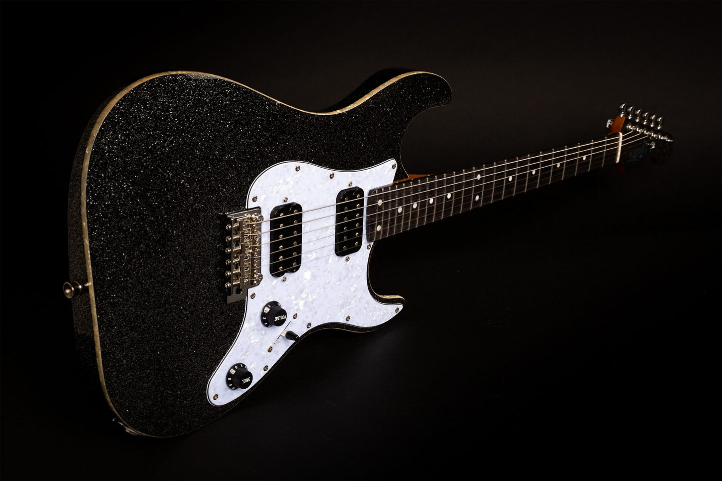 Electric Guitar Jet Guitars JS500 BLS Black Sparkle Free Setup