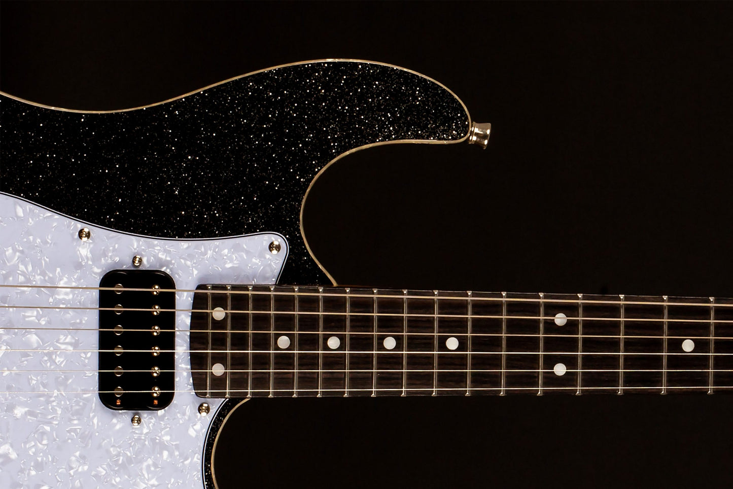 Electric Guitar Jet Guitars JS500 BLS Black Sparkle Free Setup