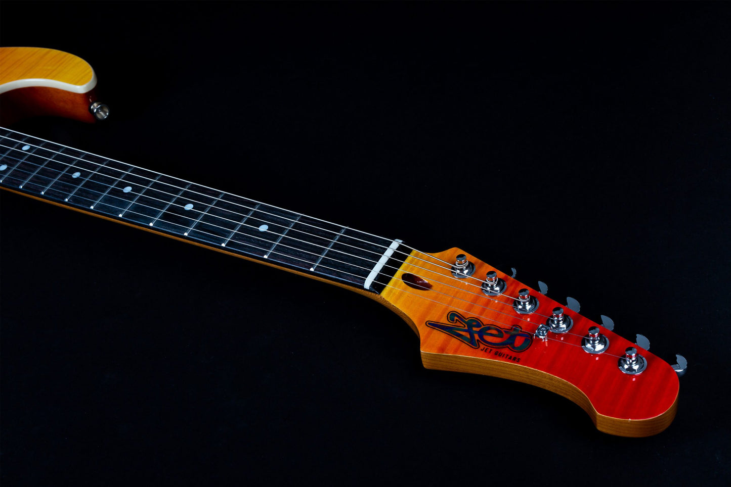 Electric Guitar Jet Guitars JS600 TRS Transparent Red Free Setup