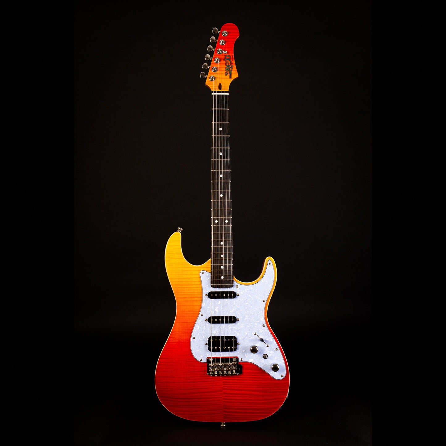 Electric Guitar Jet Guitars JS600 TRS Transparent Red Free Setup