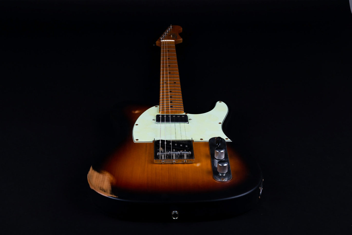 Electric Guitar Jet Guitars JT350 RLC Sunburst Relic Free Setup