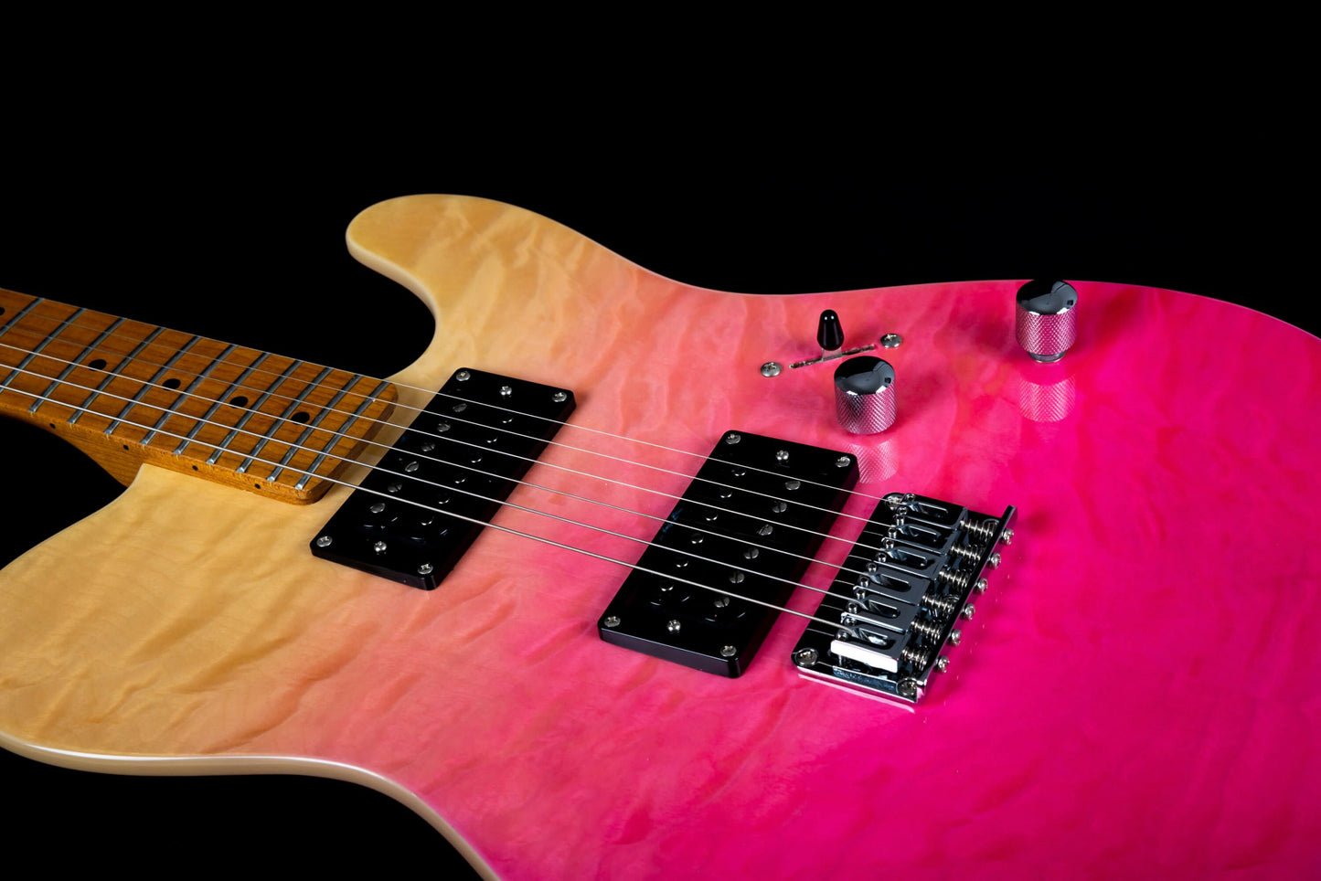 Electric Guitar Jet Guitars JT450 QTPK Transparent Pink Free Setup