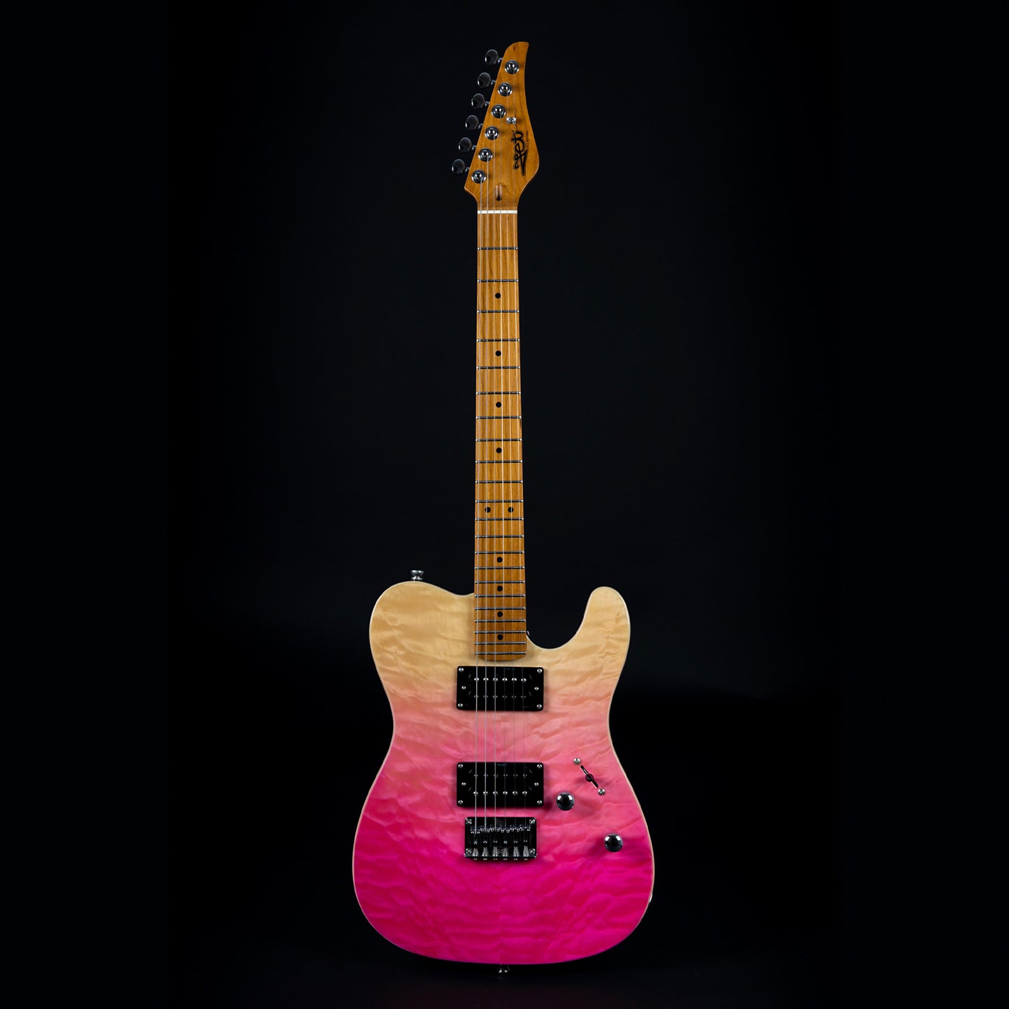 Electric Guitar Jet Guitars JT450 QTPK Transparent Pink Free Setup