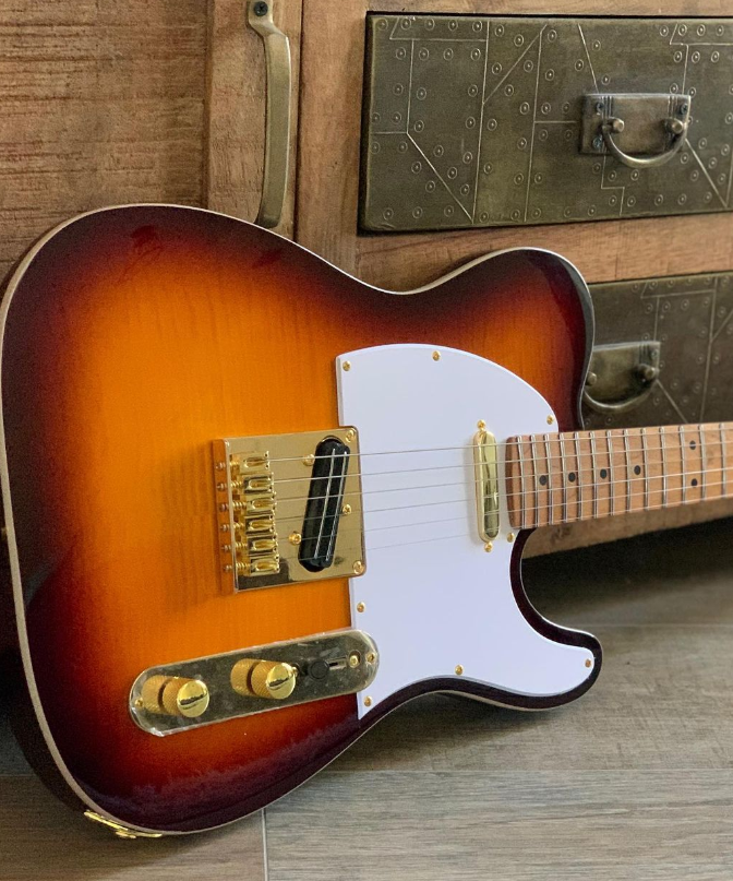Electric Guitar Jet Guitars JT600 BSG Brown sunburst Free Setup
