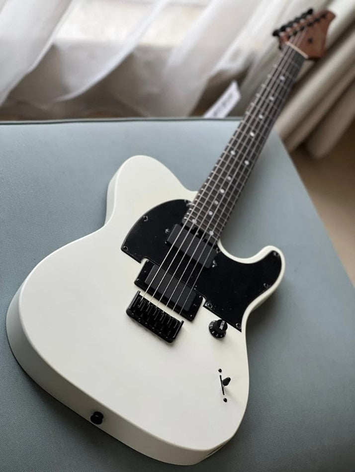 Electric Guitar Soloking MT-1 Deluxe HH 24 In Satin White Matte Nafiri Special Run Jescar
