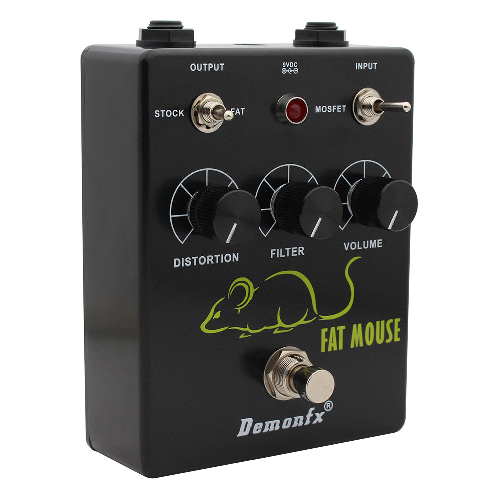 DemonFx Fat Mouse Distortion Fuzz Electric Guitar Pedal