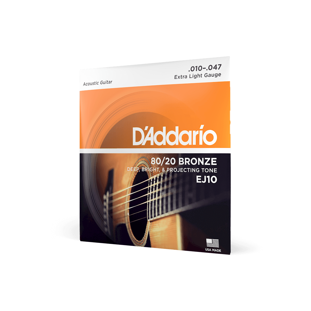 D'Addario EJ10 Extra Light Acoustic Guitar Strings 10-47