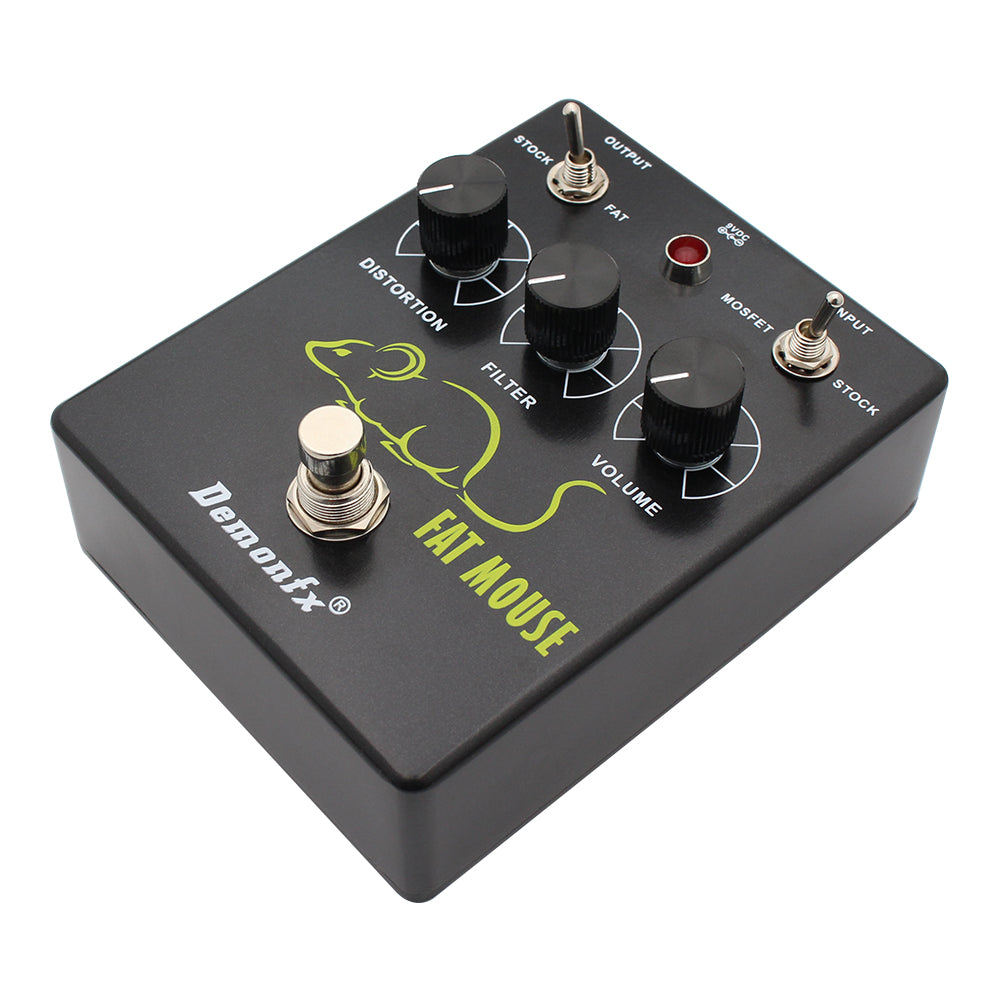 DemonFx Fat Mouse Distortion Fuzz Electric Guitar Pedal