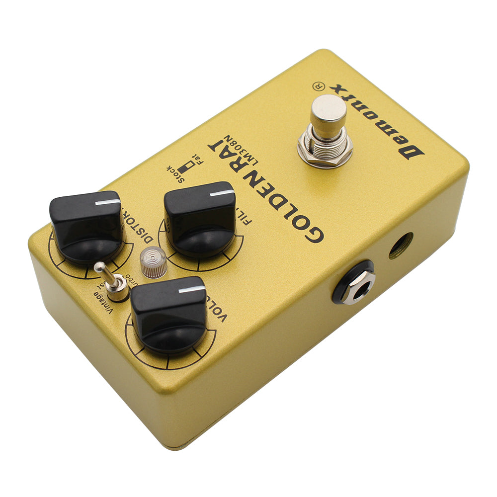 DemonFx Golden Rat Distortion Electric Guitar Pedal