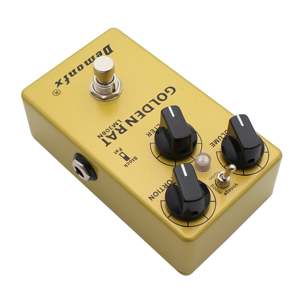 DemonFx Golden Rat Distortion Electric Guitar Pedal