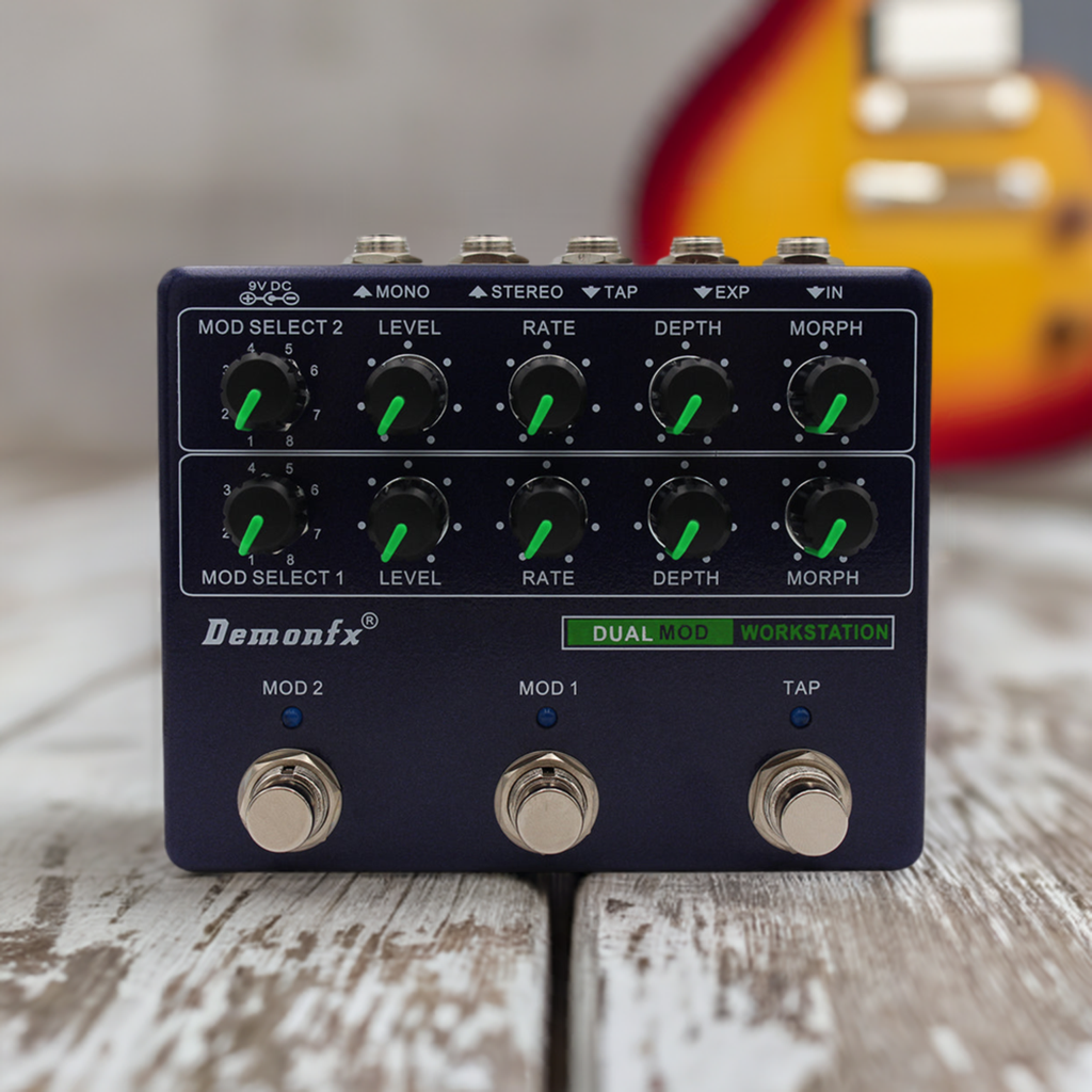 DemonFx Dual Mod Workstation Delay Reverb Tremolo Phaser Chorus DemonFx Dual Mod Workstation Delay Reverb Tremolo Phaser Chorus
