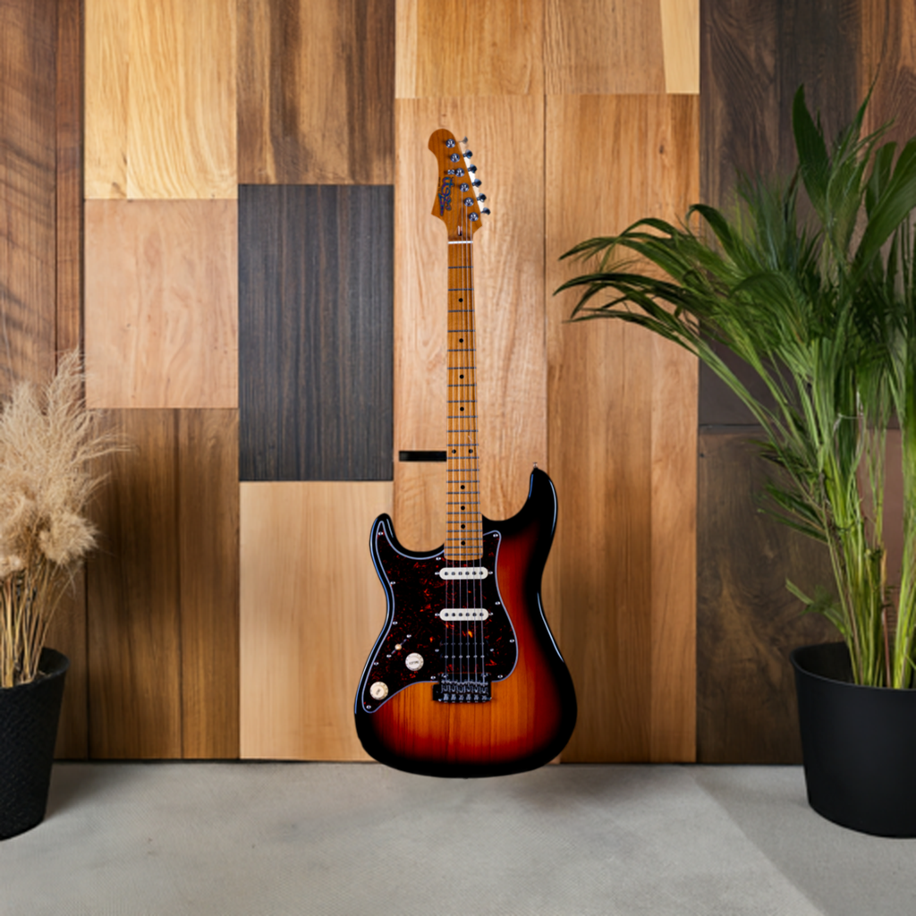 Electric Guitar Jet Guitars JS400 SB LH Sunburst Left Handed Free Setup