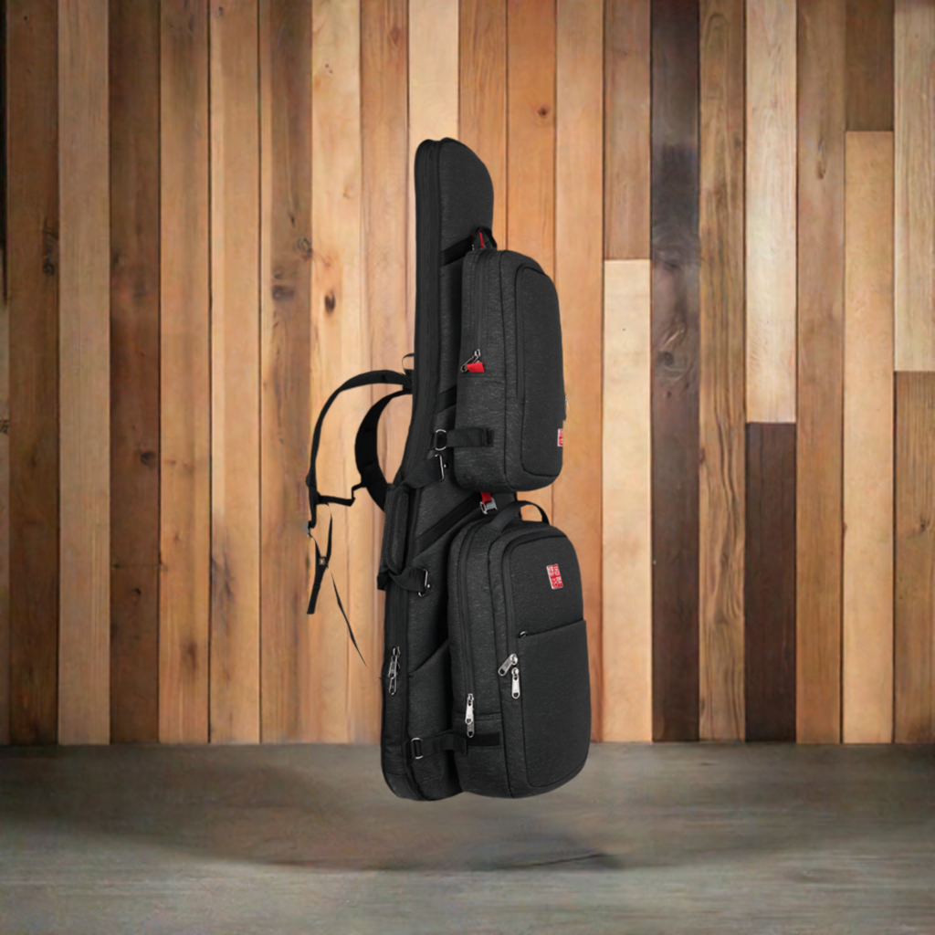 Music Area RBO EG BLK Electric Guitar Gig Bag with Two Detachable Backpacks