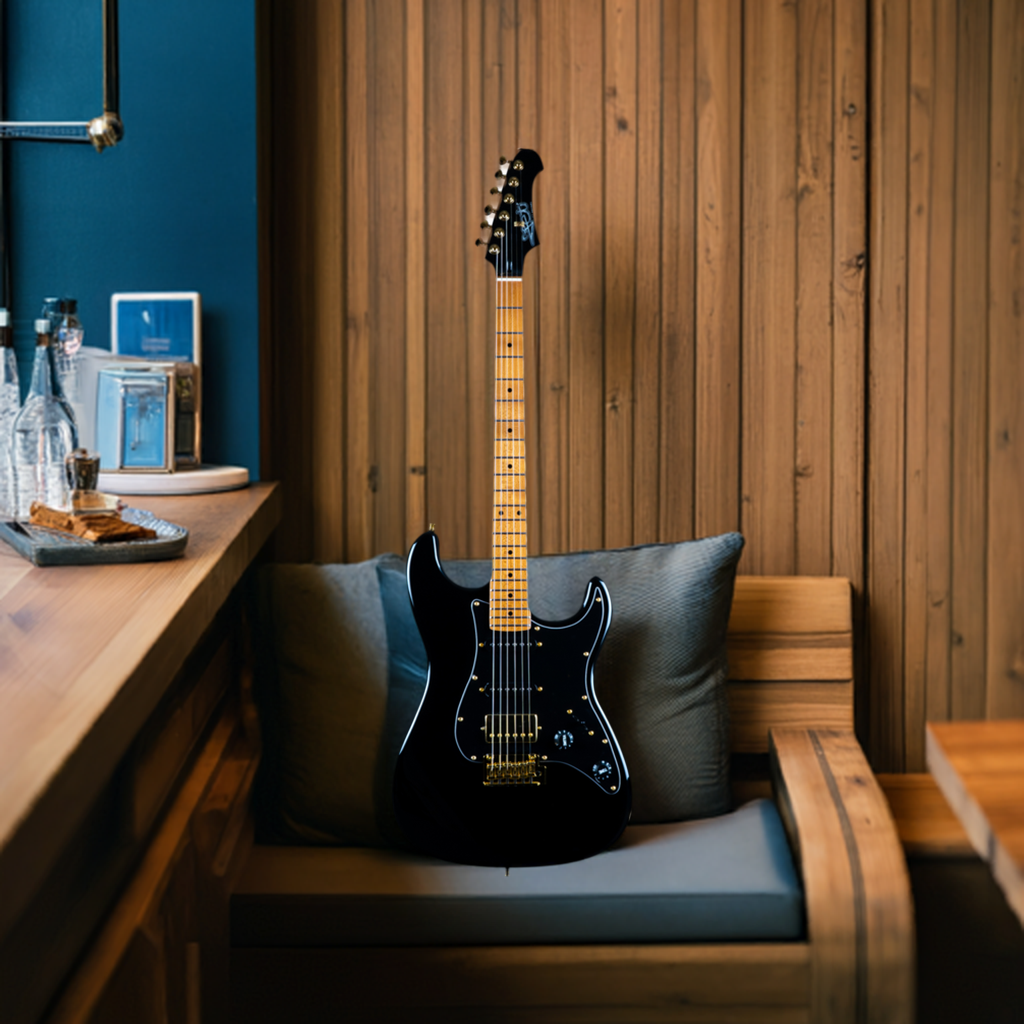 Electric Guitar Jet Guitars JS400 BKG Black Free Setup