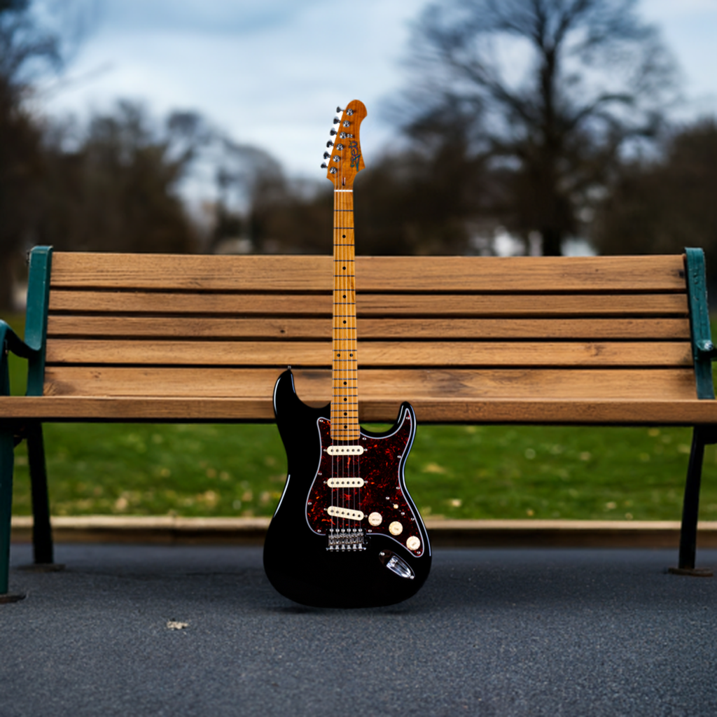Electric Guitar Jet Guitars JS300 BK Black Free Setup
