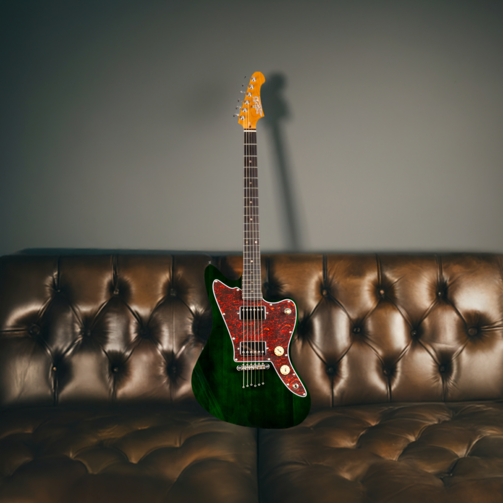 Electric Guitar Jet Guitars JJ350 GR R Green Free Setup