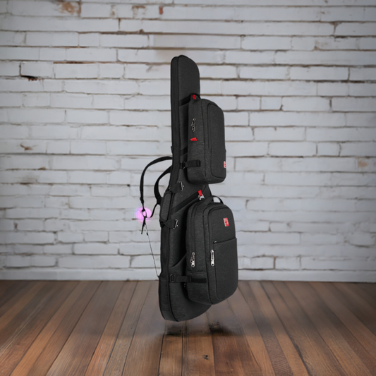 Music Area RBO EB BLK Electric Bass Gig Bag with Two Detachable Backpacks