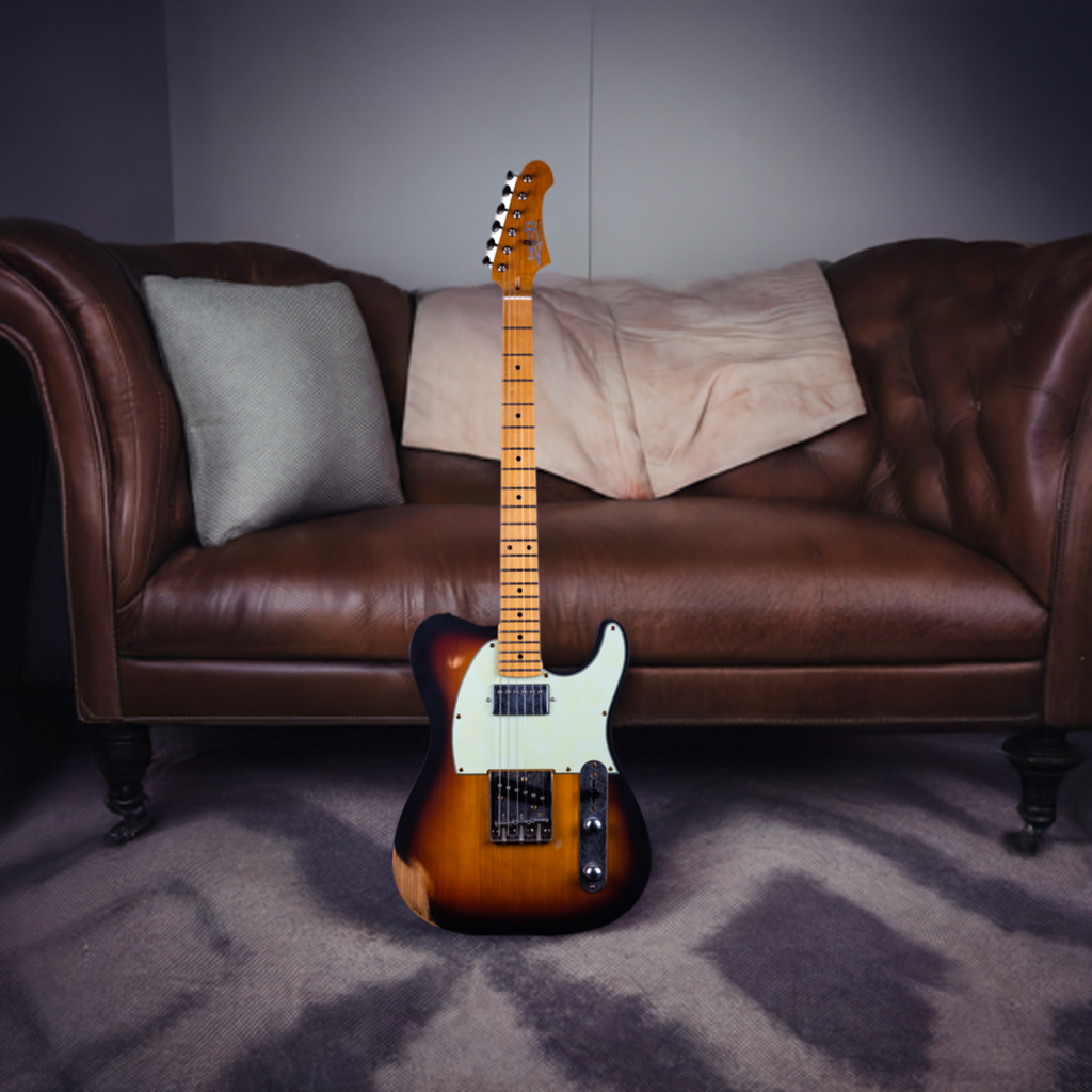 Electric Guitar Jet Guitars JT350 RLC Sunburst Relic Free Setup