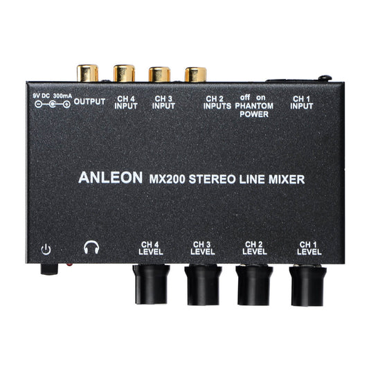 ANLEON MX200 Stereo Line Mixer Four Channel