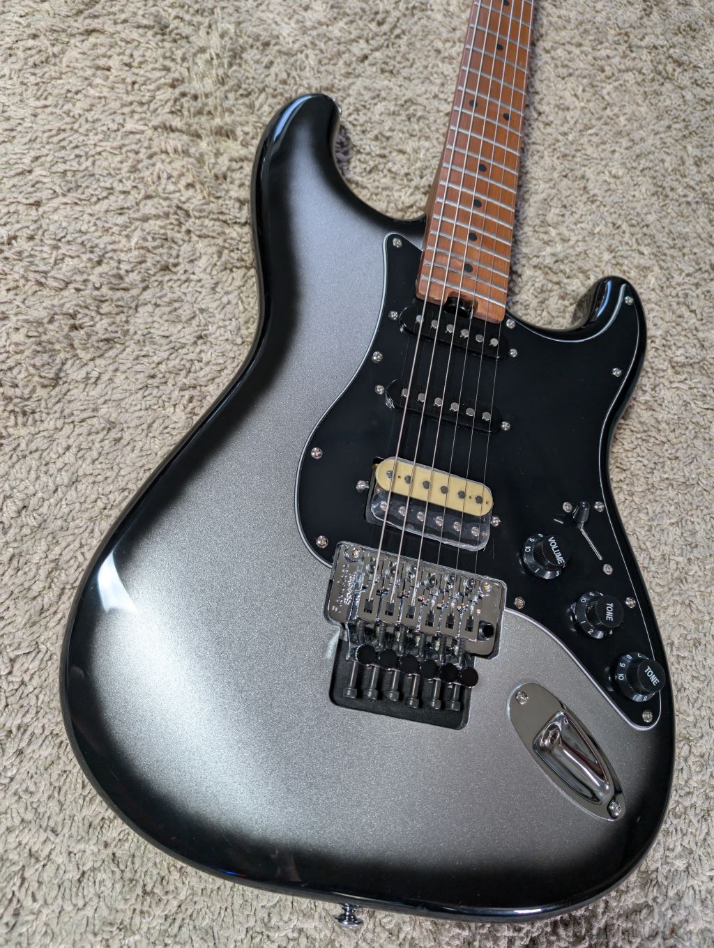 Electric Guitar Soloking MS-1 Classic 22 HSS FR In Silverburst Nafiri Special Run Jescar