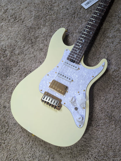 Electric Guitar Soloking MS-1 Classic Flat Top In Vintage White With One Piece Wenge Neck