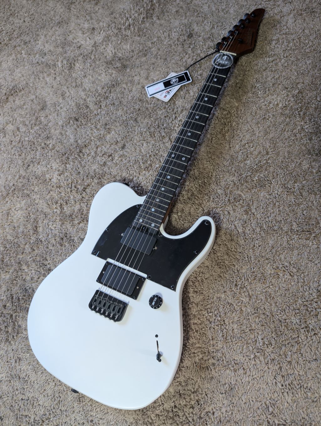 Electric Guitar Soloking MT-1 Deluxe HH 24 In Satin White Matte Nafiri Special Run Jescar