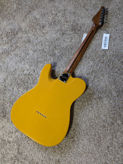 Electric Guitar Soloking MT-1 Ash Fmn With Roasted Flame Neck In Butterscotch Blonde Nafiri Special Run Jescar