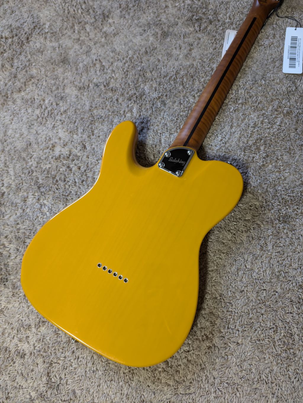 Electric Guitar Soloking MT-1 Ash Fmn With Roasted Flame Neck In Butterscotch Blonde Nafiri Special Run Jescar