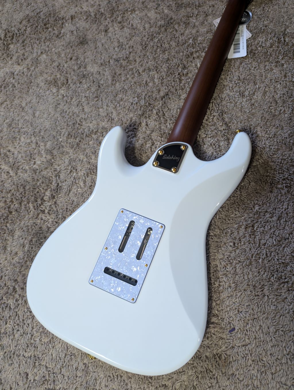 Electric Guitar Soloking MS-1 Classic MKII In Olympic White Gold Hardware Nafiri Special Run Jescar