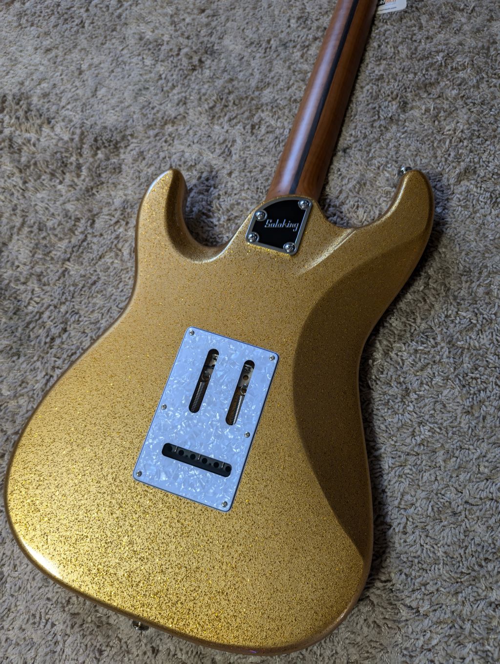 Electric Guitar Soloking MS-1 Classic Gold Sparkle With Roasted Flame Maple Neck Nafiri Special Run