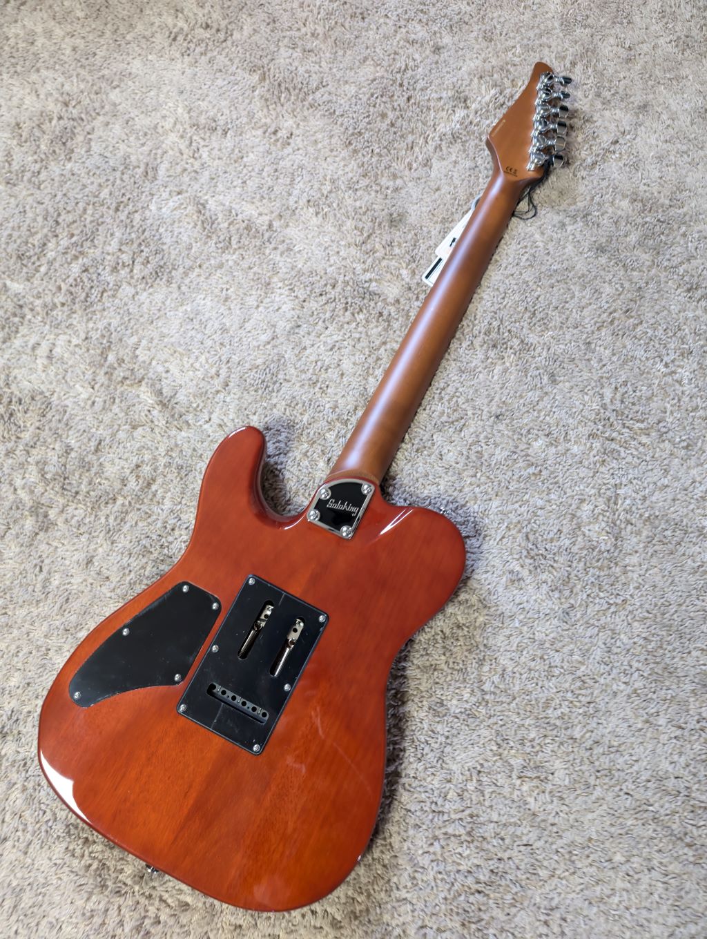 Electric Guitar Soloking MT-1 Custom 24 Quilt In Seethru Magenta With Roasted Maple Neck And Fb