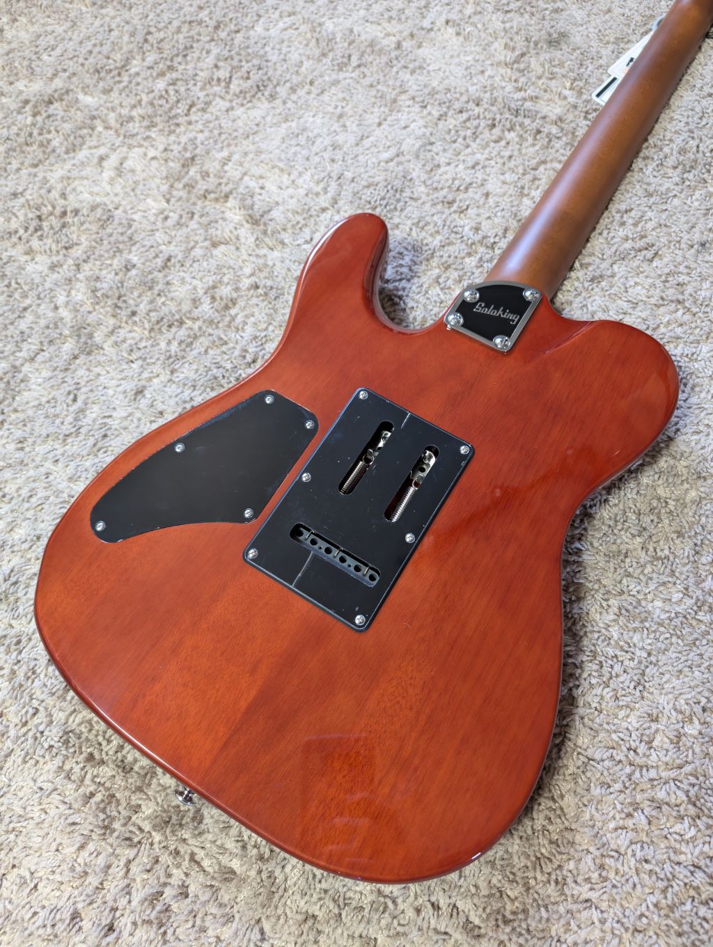 Electric Guitar Soloking MT-1 Custom 24 Quilt In Seethru Magenta With Roasted Maple Neck And Fb