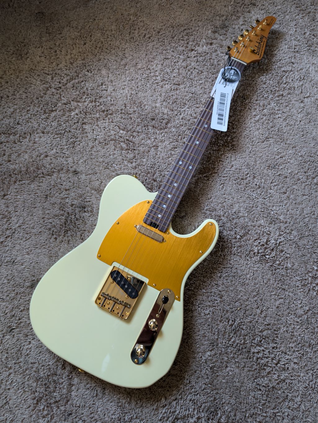 Electric Guitar Soloking MT-1G Elite In Vintage White With Gold Hardware Nafiri Special Run