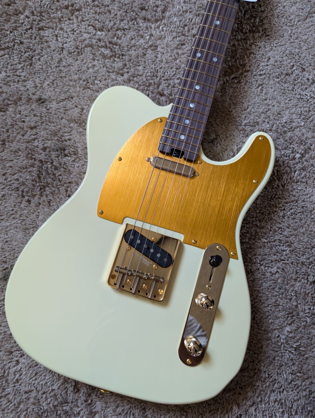 Electric Guitar Soloking MT-1G Elite In Vintage White With Gold Hardware Nafiri Special Run