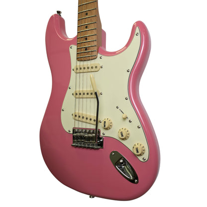 Electric Guitar Jet Guitars JS300 BGD Burgundy Pink Free Setup