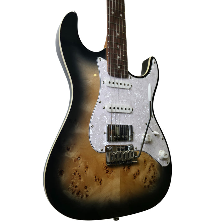 Electric Guitar Jet Guitars JS450 QTBR Transparent Brown Free Setup