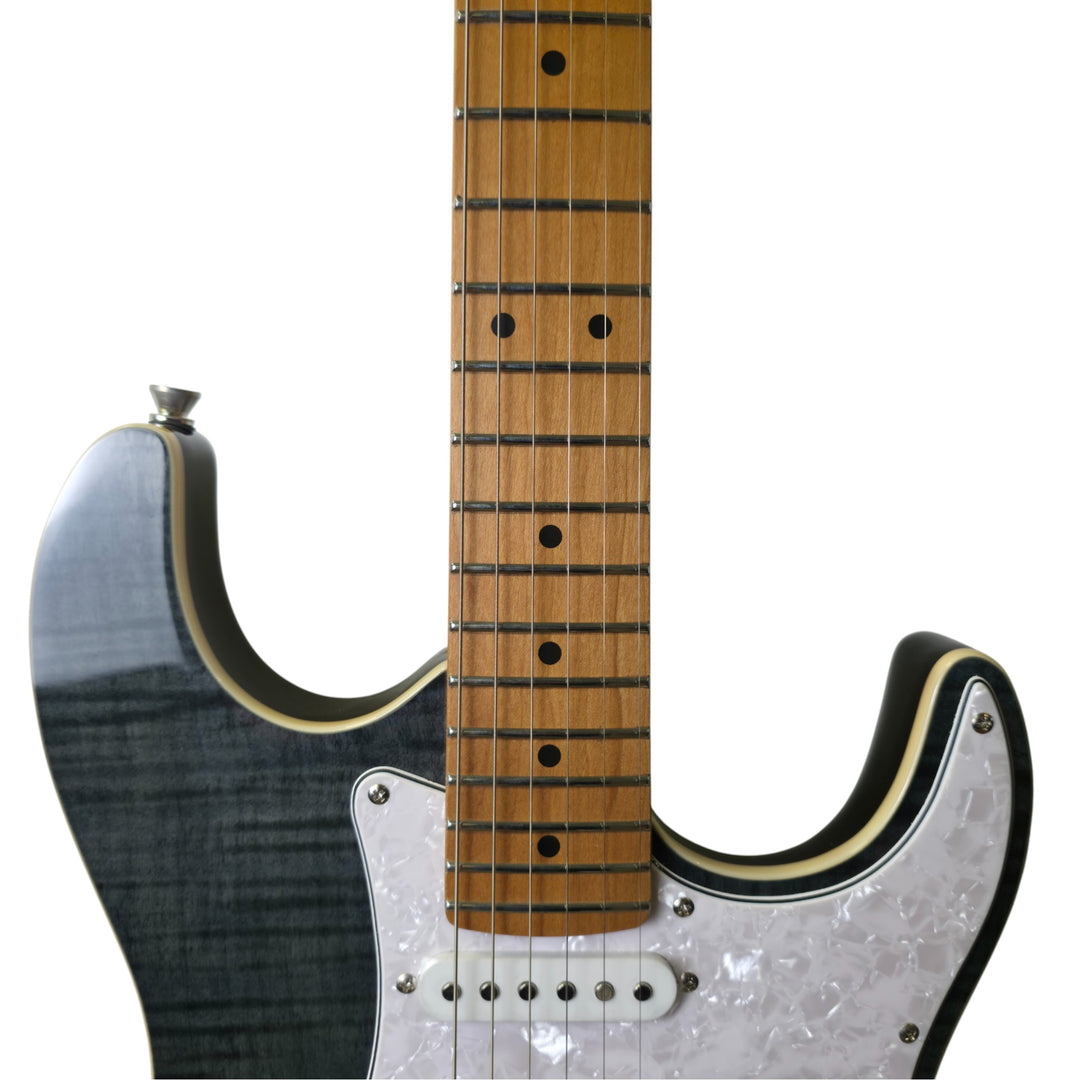 Electric Guitar Jet Guitars JS450 TBK Transparent Black Free Setup