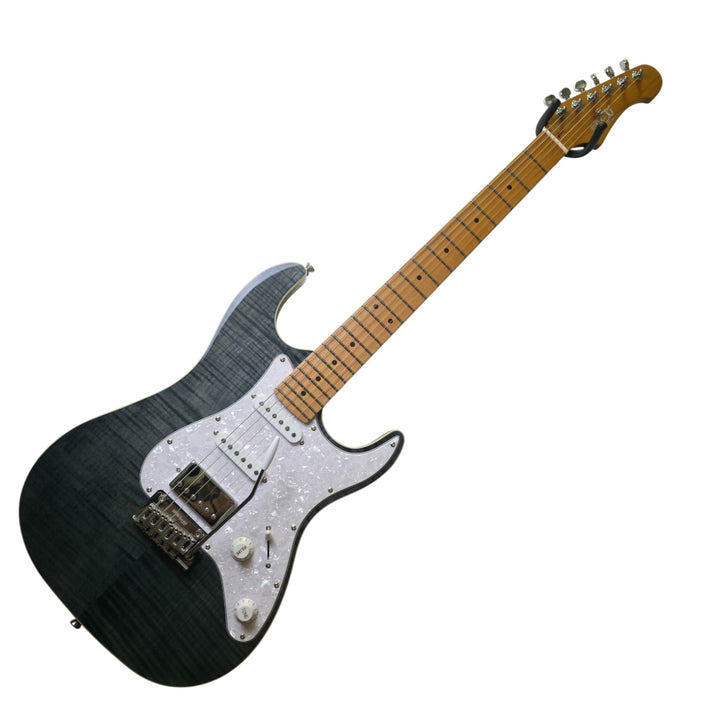 Electric Guitar Jet Guitars JS450 TBK Transparent Black Free Setup