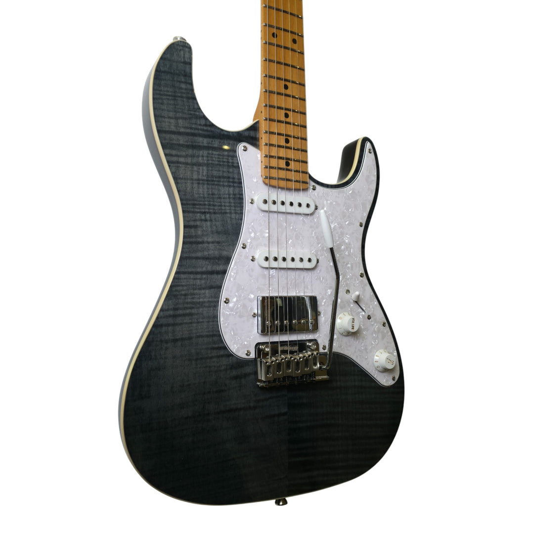 Electric Guitar Jet Guitars JS450 TBK Transparent Black Free Setup
