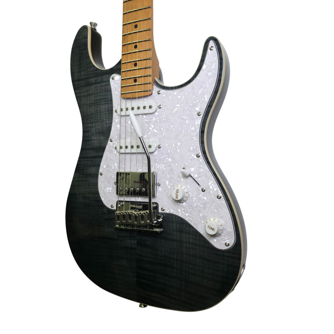 Electric Guitar Jet Guitars JS450 TBK Transparent Black Free Setup