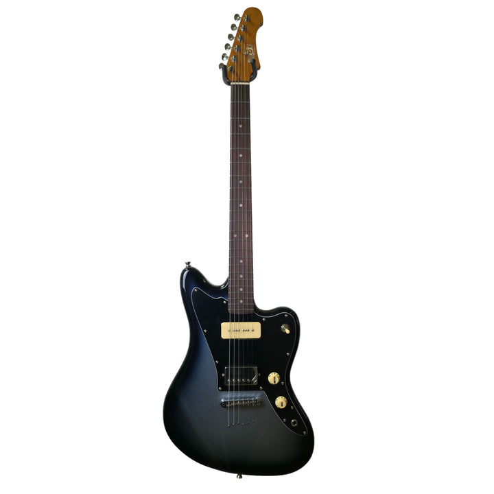 Electric Guitar Jet Guitars JJ-350 BK BARITONE MOONBURST Free Setup