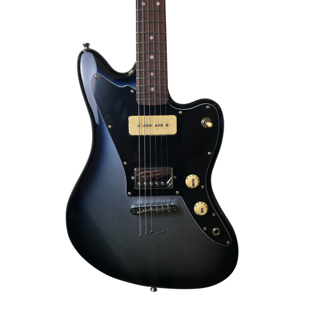 Electric Guitar Jet Guitars JJ-350 BK BARITONE MOONBURST Free Setup