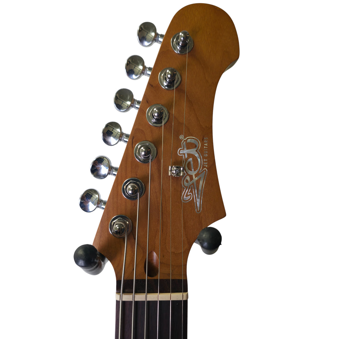 Electric Guitar Jet Guitars JJ-350 BK BARITONE MOONBURST Free Setup