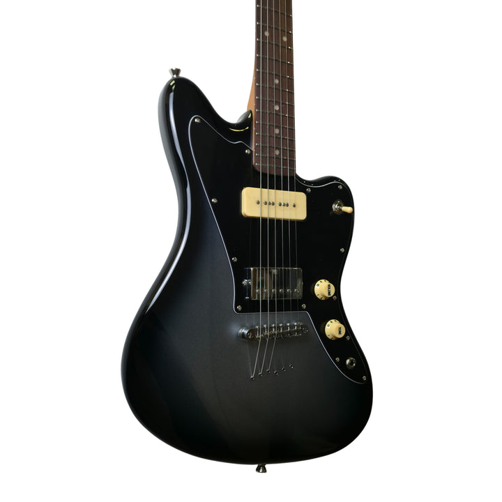 Electric Guitar Jet Guitars JJ-350 BK BARITONE MOONBURST Free Setup