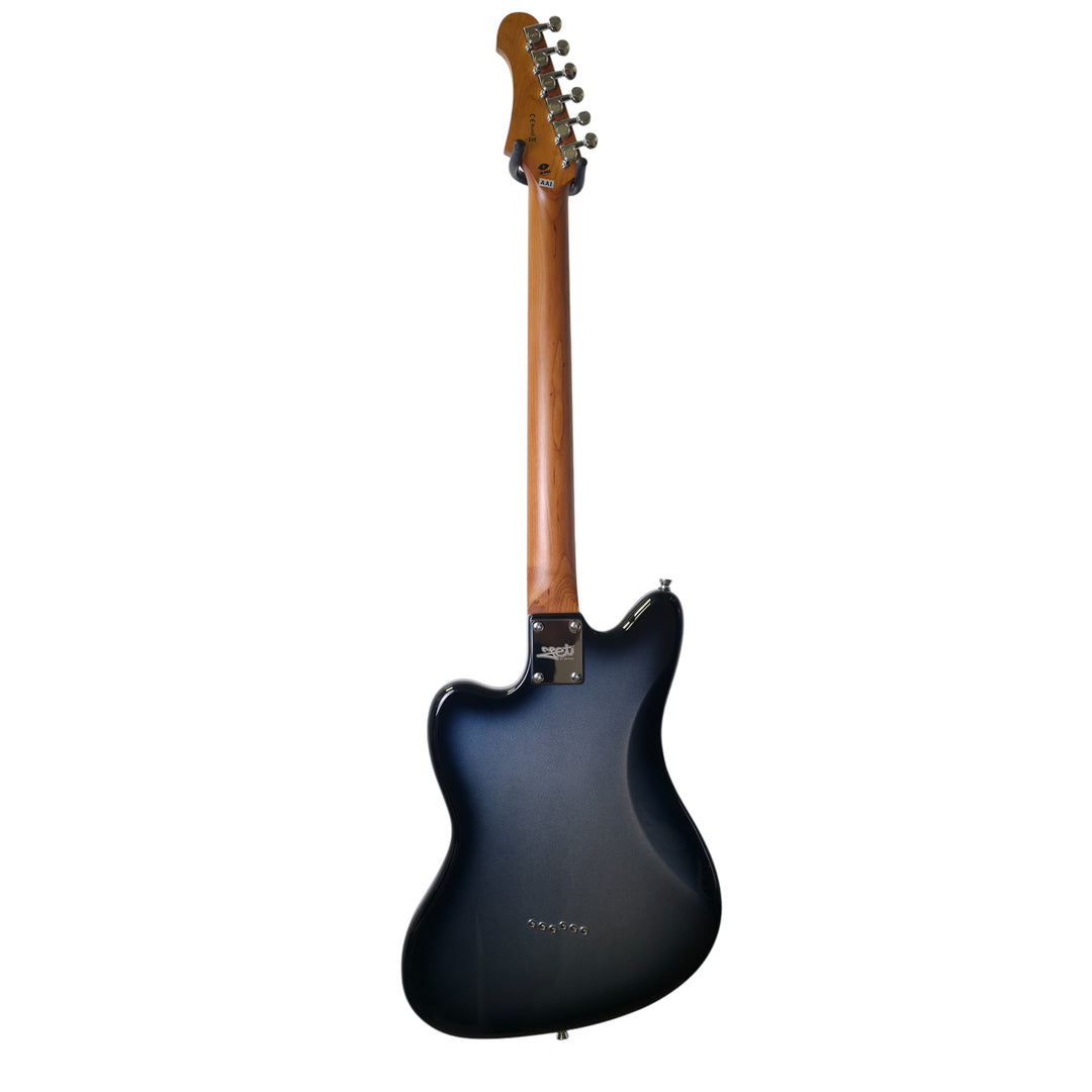 Electric Guitar Jet Guitars JJ-350 BK BARITONE MOONBURST Free Setup