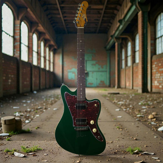 Electric Guitar Jet Guitars JJ350 GR R Green Free Setup