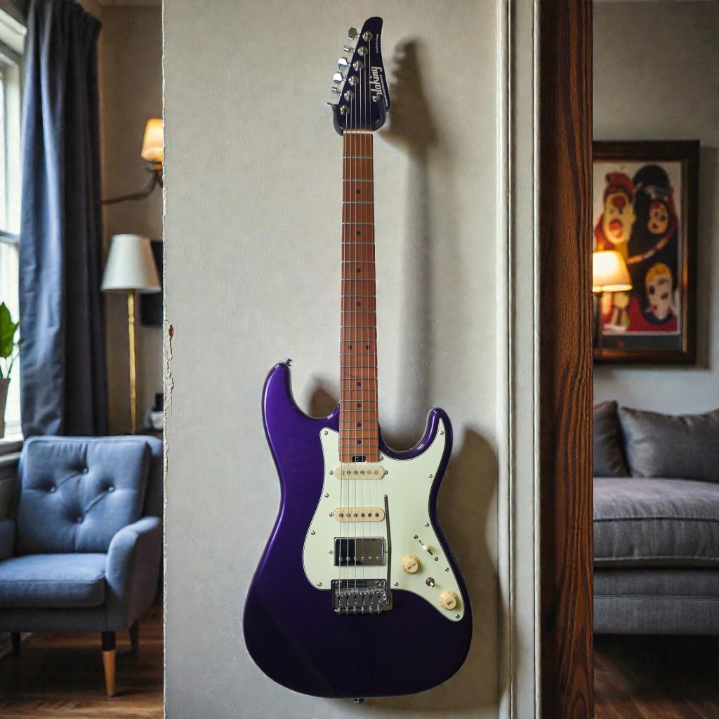 Electric Guitar Soloking MS-1 Classic MKII In Purple Sparkle With Roasted Maple Neck And Fb
