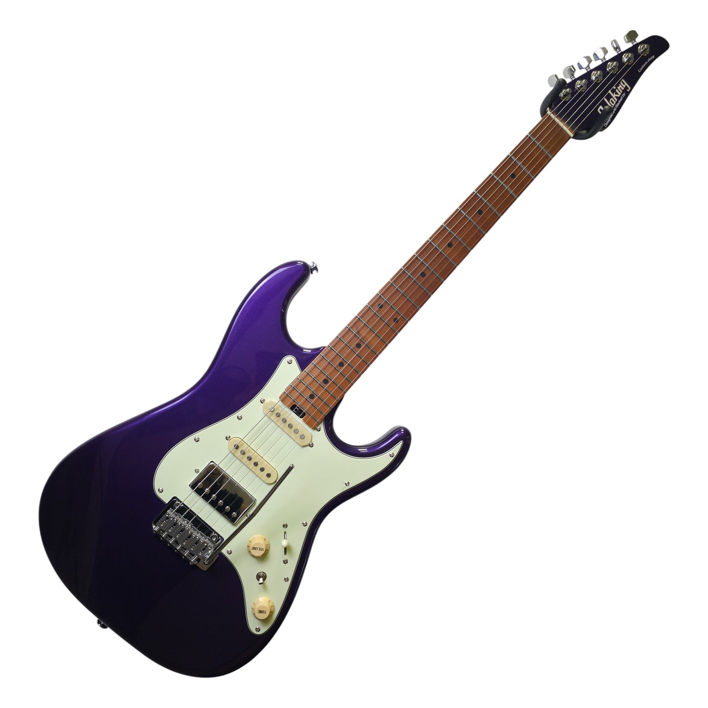Electric Guitar Soloking MS-1 Classic MKII In Purple Sparkle With Roasted Maple Neck And Fb